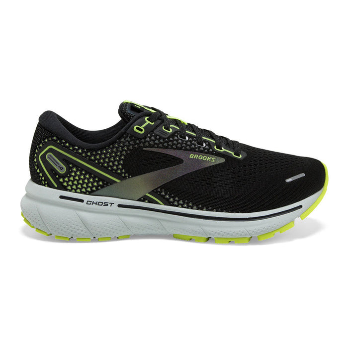 Women's Brooks Ghost 14, Black/Nightlife/Spa Blue, 6.5 B Medium