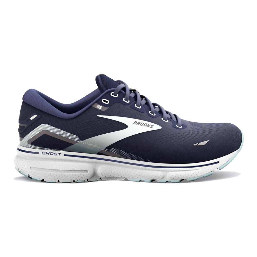 Women's Brooks Ghost 15, Peacoat/Pearl/Salt Air, 12 2E Extra Wide