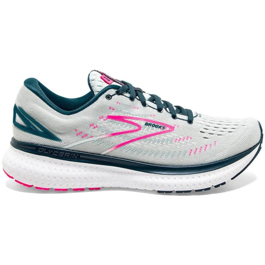 Women's Brooks Glycerin 19, Ice Flow/Navy/Pink, 11 B Medium