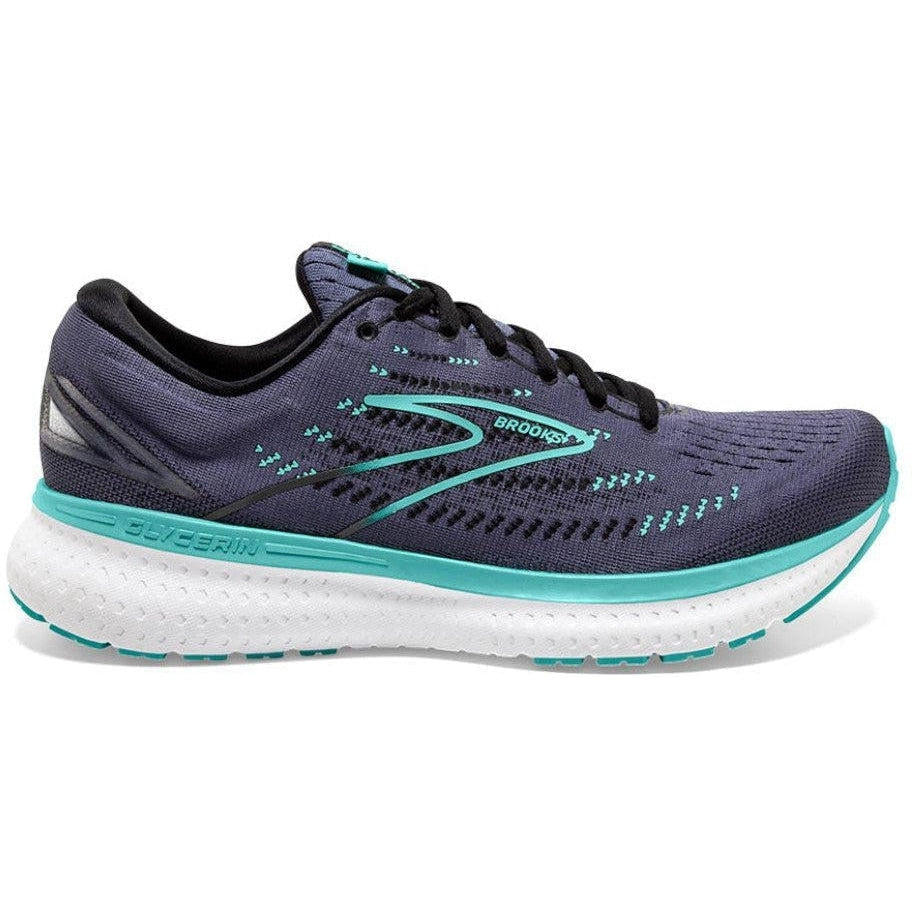 Women's Brooks Glycerin 19, Black/White, 5.5 B Medium