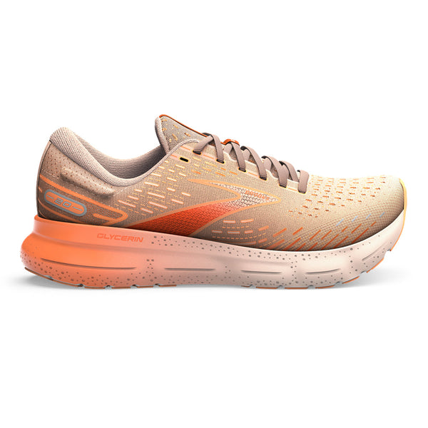 Women's Brooks Glycerin 20, Peach/Tangerine/Orange, B Medium