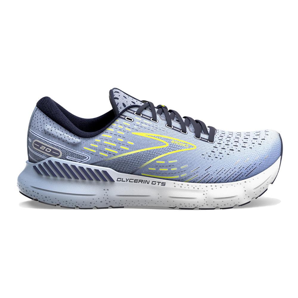 Women's Brooks Glycerin GTS 20, Light Blue/Peacoat/Nightlife, 12 B Medium