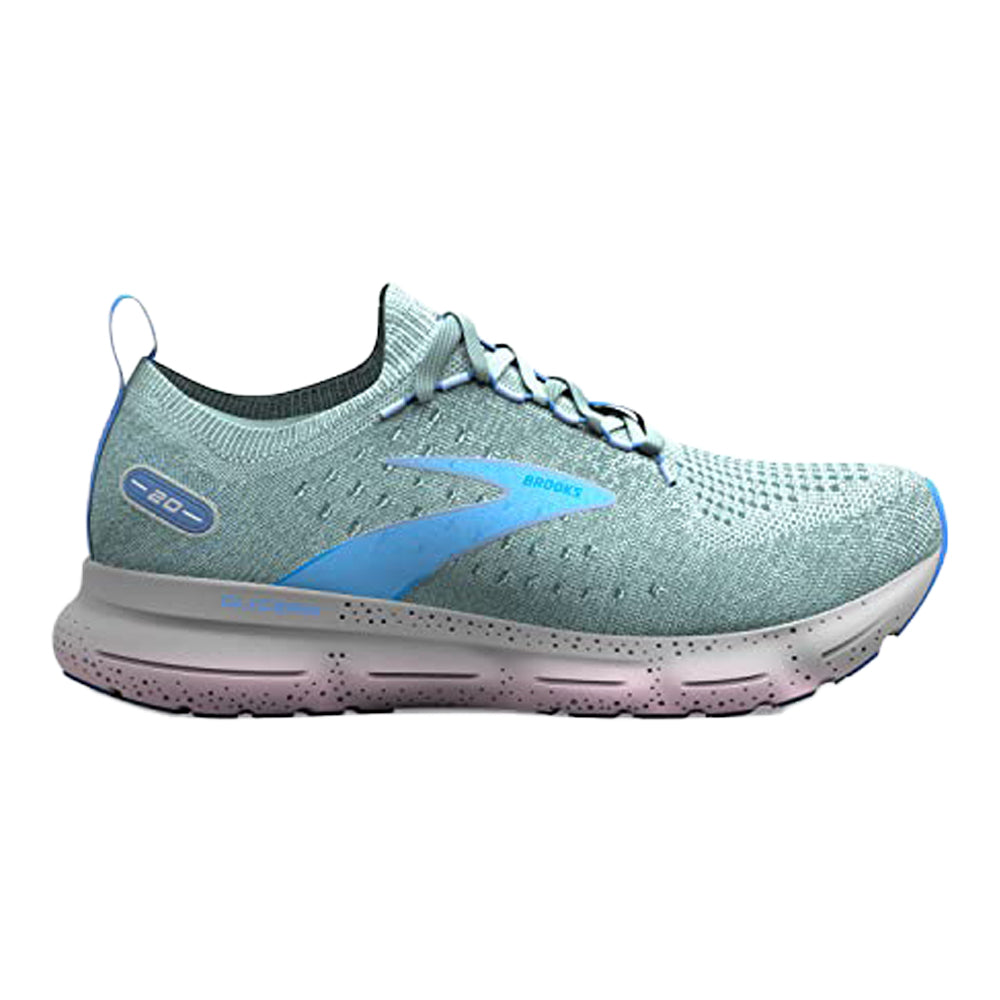Women's Brooks Glycerin StealthFit 20, Blue Glass/Marina/Open Air, 6.5 B Medium