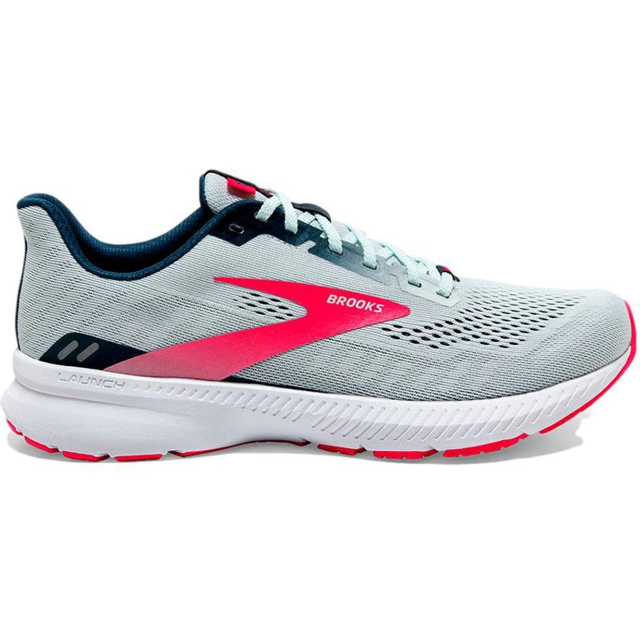 Women's Brooks Launch 8, Ice Flow/Navy/Pink, 9.5 B Medium