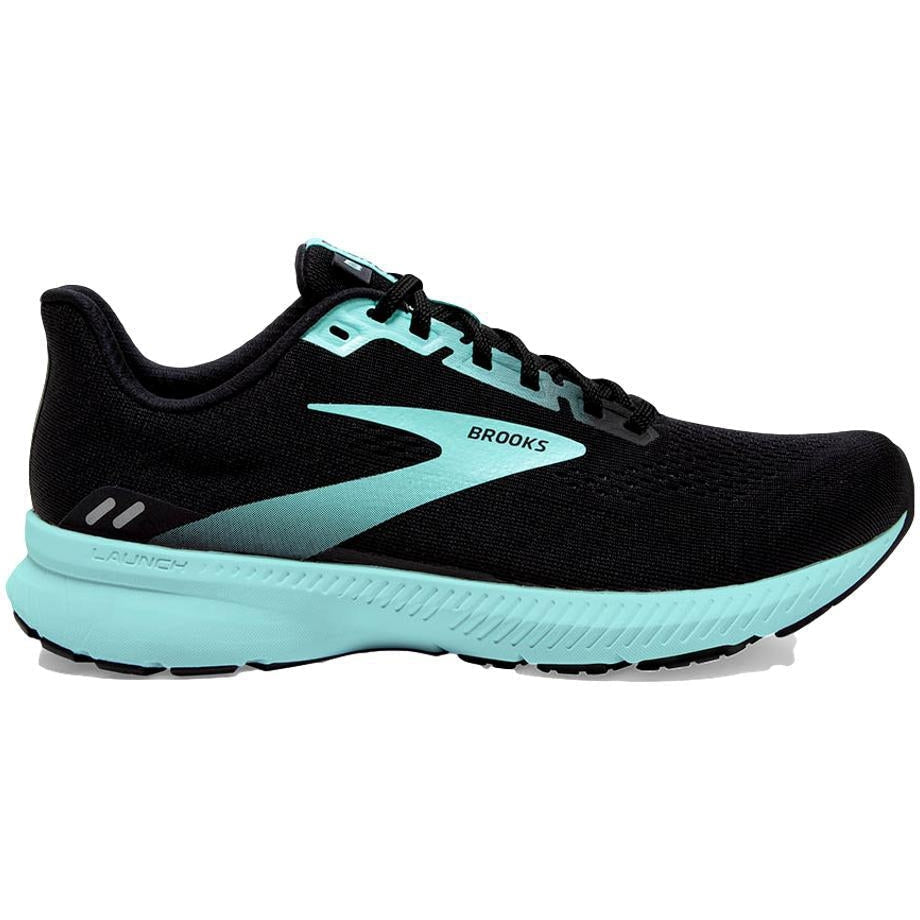 Women's Brooks Launch 8, Black/Ebony/Blue Tint, 10.5 D Wide