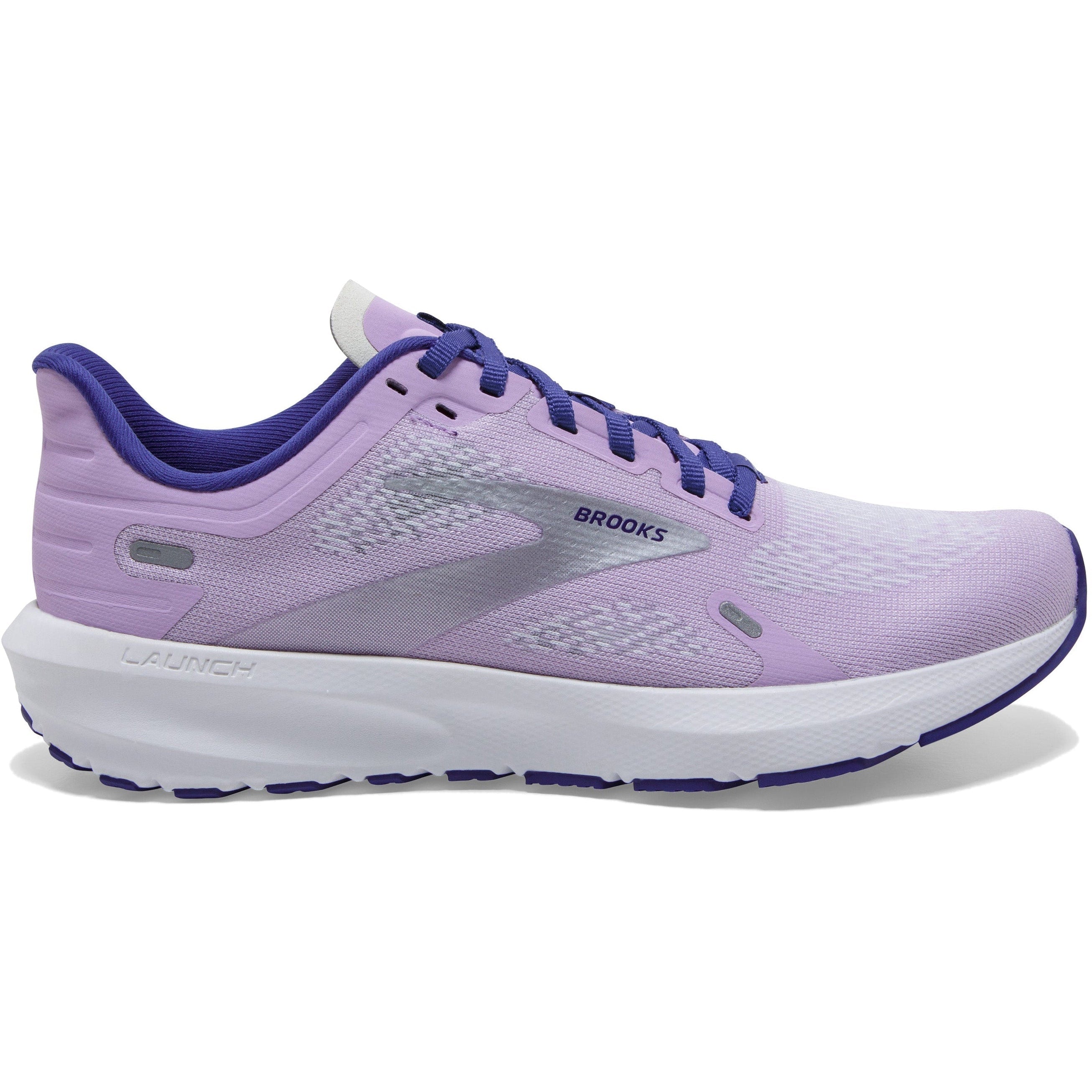 Women's Brooks Launch 9, Lilac/Cobalt/Silver, 10 B Medium