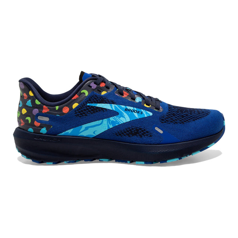 Women's Brooks Launch 9, Blue/Peacoat/Yellow, 11.5 B Medium