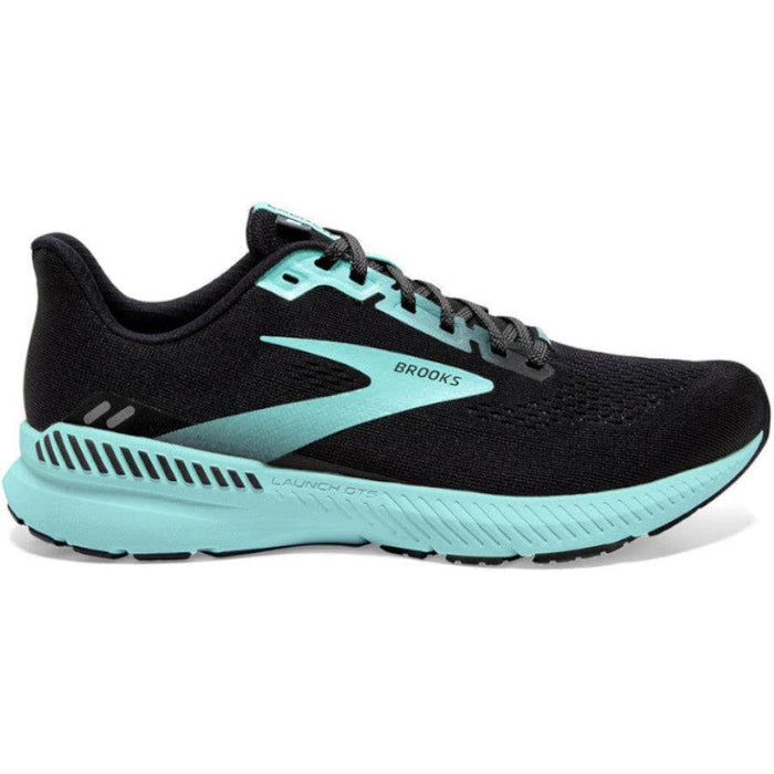 Women's Brooks Launch GTS 8, Black/Ebony/Blue Tint, 6 D Wide