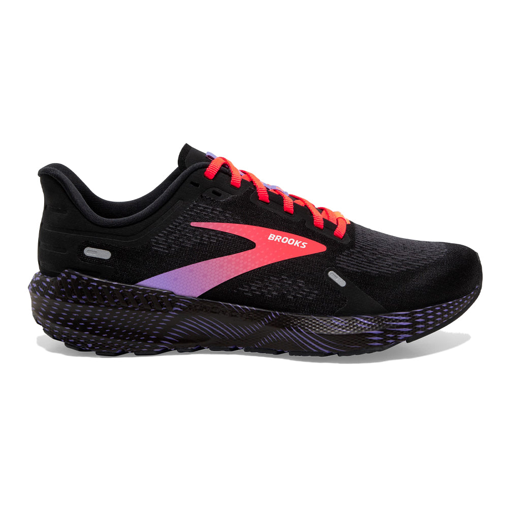 Women's Brooks Launch GTS 9, Black/Coral/Purple, 11 B Medium
