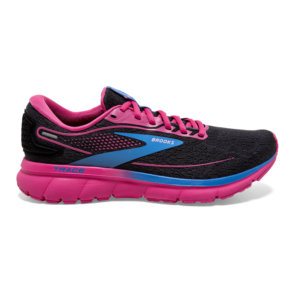Women's Brooks Trace 2, Black/Marina/Lilac Rose, 6 B Medium