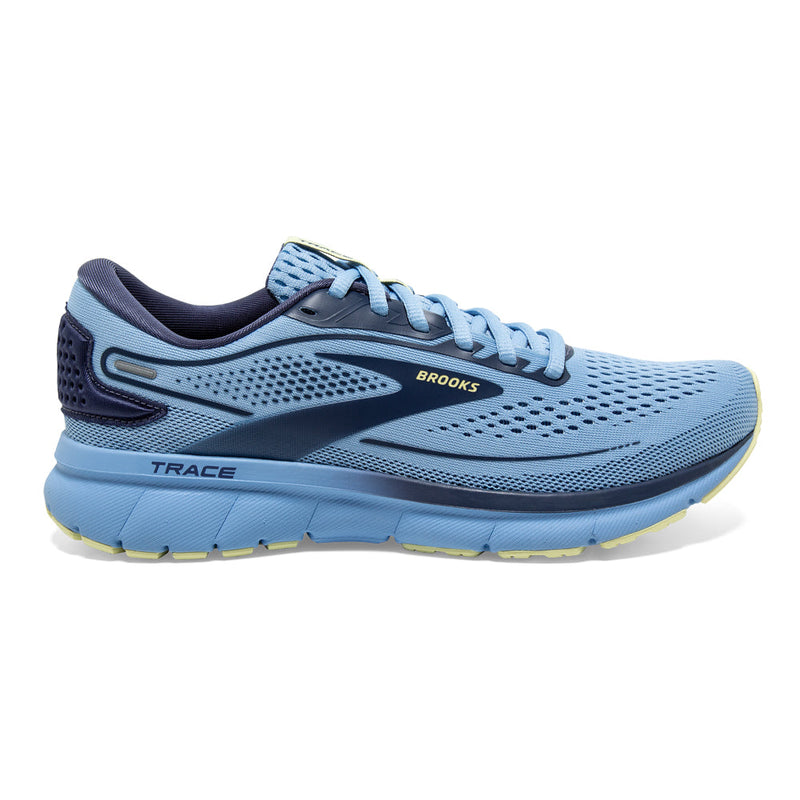 Women's Brooks Trace 2, Blue/Navy/Yellow, 10.5 B Medium