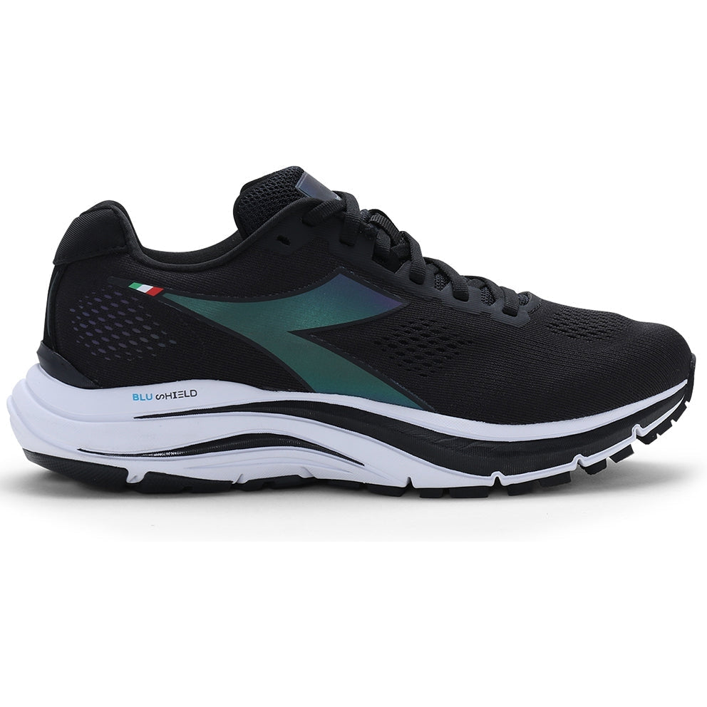 Women's Diadora Mythos Blushield 7 Vortice Hip, Black/White, 7.5 B Medium