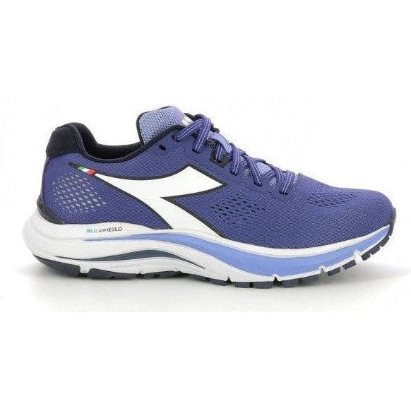 Women's Diadora Mythos Blushield 7 Vortice, Navy Blue/White/Deep Periwinkle, 8.5 B Medium