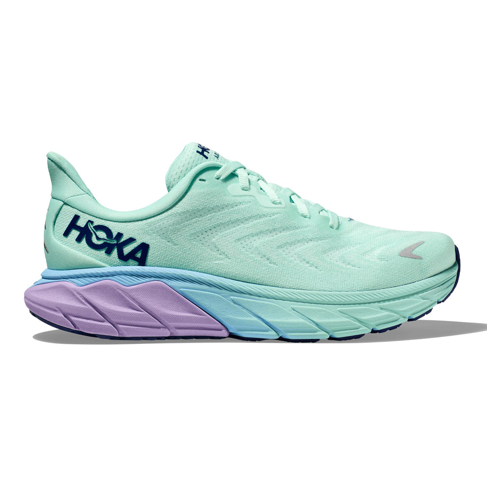 Women's Hoka Arahi 6, Sunlit Ocean/Lilac Mist, 7 B Medium