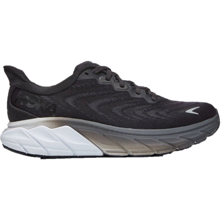 Women's Hoka Arahi 6, Black/White, 5.5 B Medium