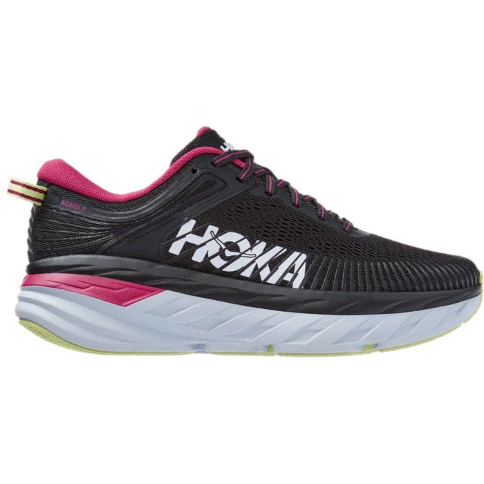 Women's Hoka One One Bondi 7, Blue Graphite/Festival Fuchsia, 8.5 B Medium