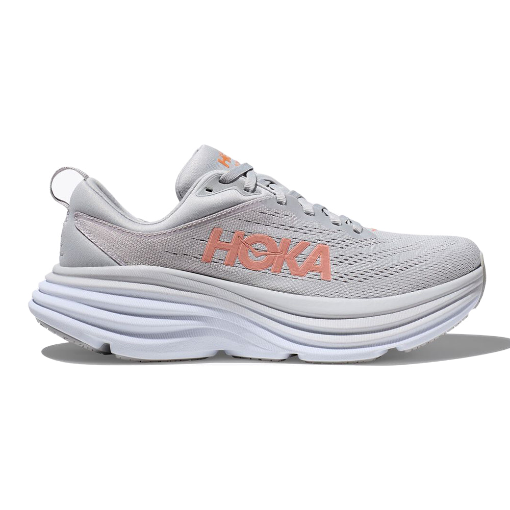 Women's Hoka Bondi 8, Harbor Mist/Lunar Rock, 9 B Medium