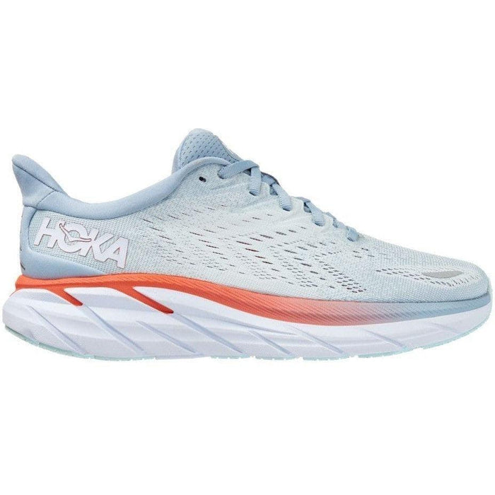 Women's Hoka One One Clifton 8, Blue Fog/Plein Air, 9 D Wide