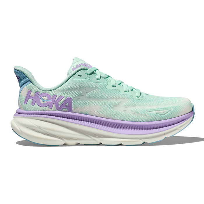 Women's Hoka One One Clifton 9, Sunlit Ocean/Lilac Mist, 7 B Medium