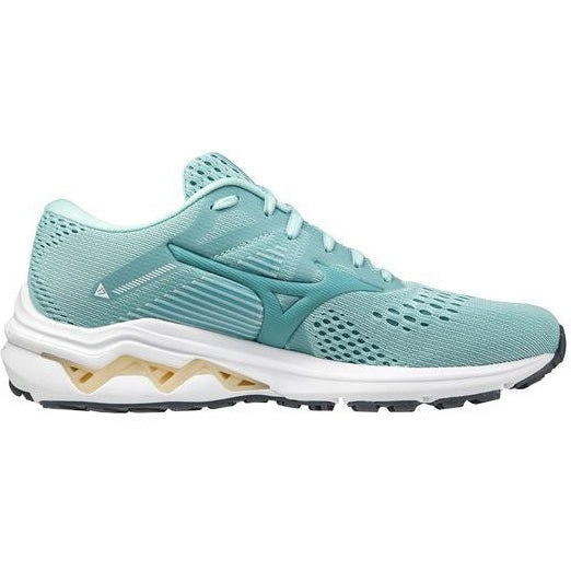 Women's Mizuno Wave Inspire 17, Eggshell Blue/Dusty Turquoise, 8 B Medium