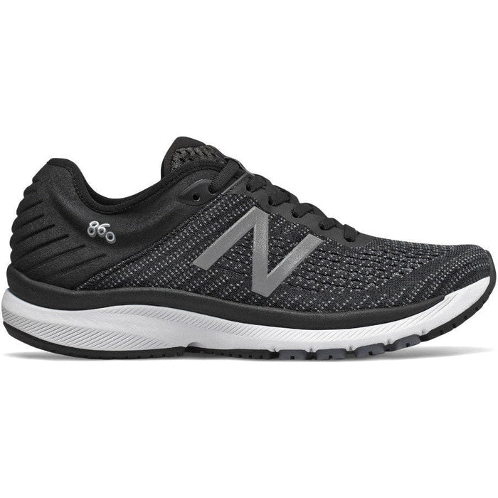 Women's New Balance 860 v10, Black/Gunmetal/Lead, 6 2E Extra Wide