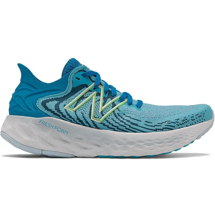 Women's New Balance Fresh Foam 1080 v11, Virtual Sky/Bleached Lime Glo, 6.5 D Wide