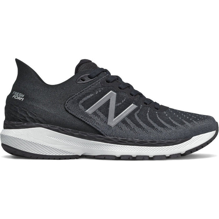 Women's New Balance Fresh Foam 860 v11, Black/White/Lead, 5 D Wide