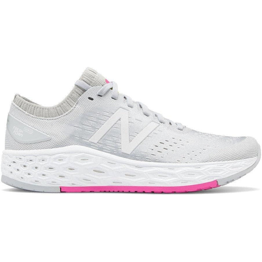 Women's New Balance Fresh Foam Vongo v4, Light Aluminum/White/Peony, 12 B Medium