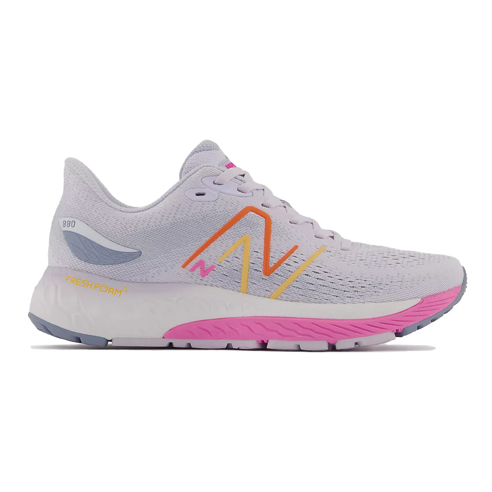 Women's New Balance Fresh Foam X 880v12, Libra/Vibrant Pink/Vibrant Orange, 10 B Medium