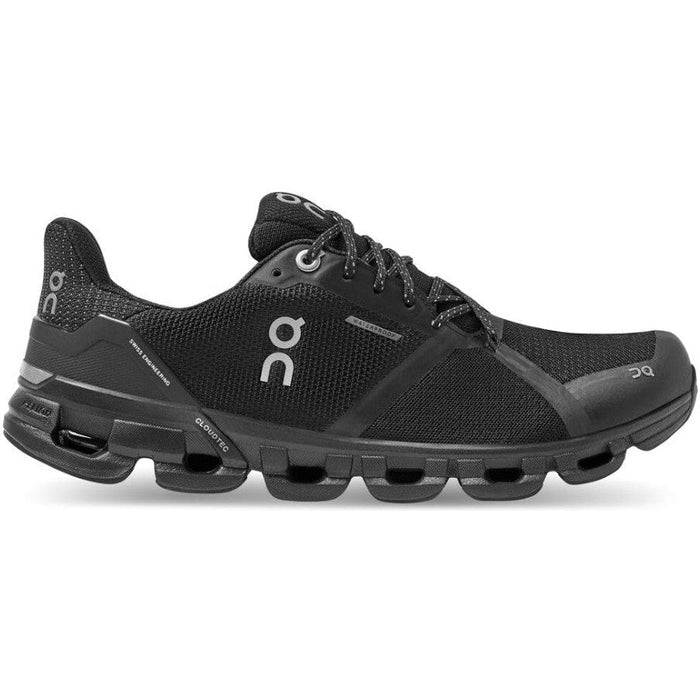 Women's On Cloudflyer Waterproof, Black/Lunar, 7 B Medium