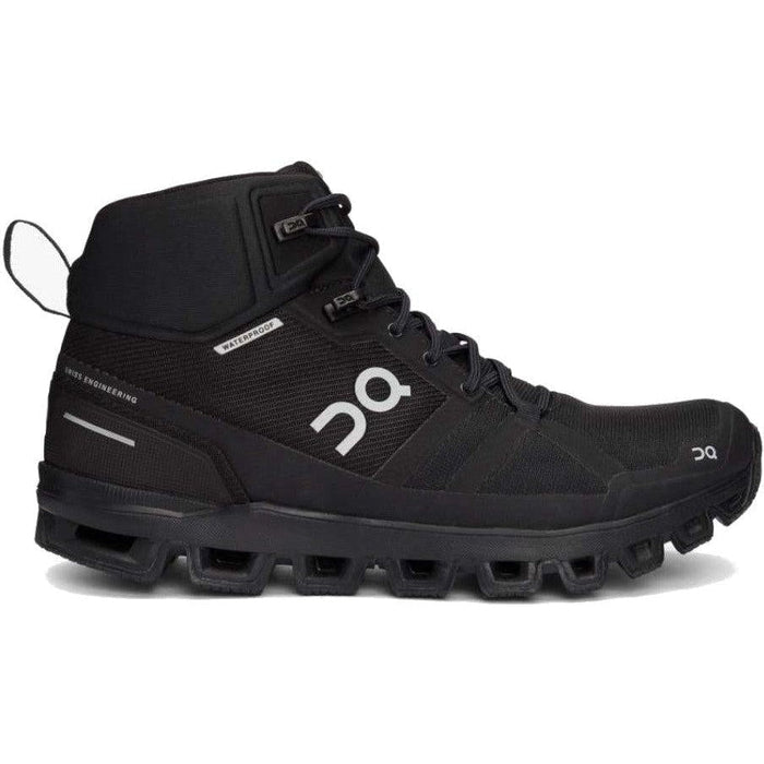 Women's On Cloudrock Waterproof, All Black, 9 B Medium