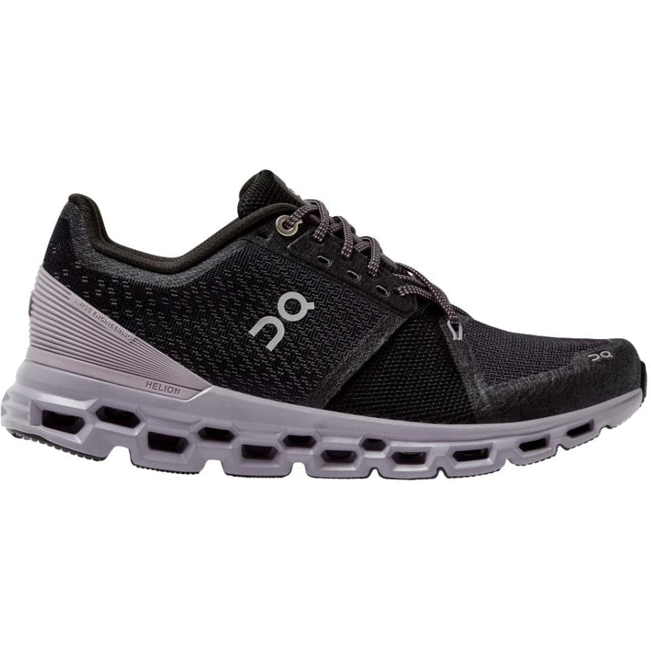 Women's On Cloudstratus, Black/Lilac, 8 B Medium