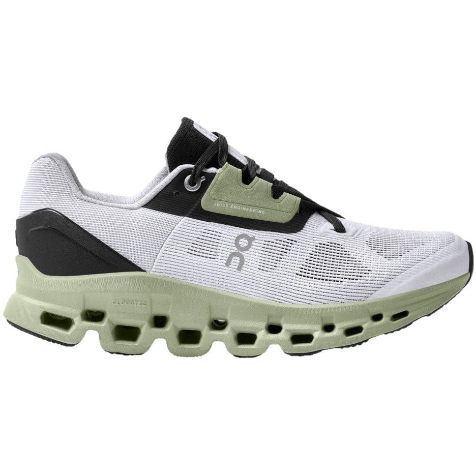 Women's On Cloudstratus, White/Black, 10 B Medium