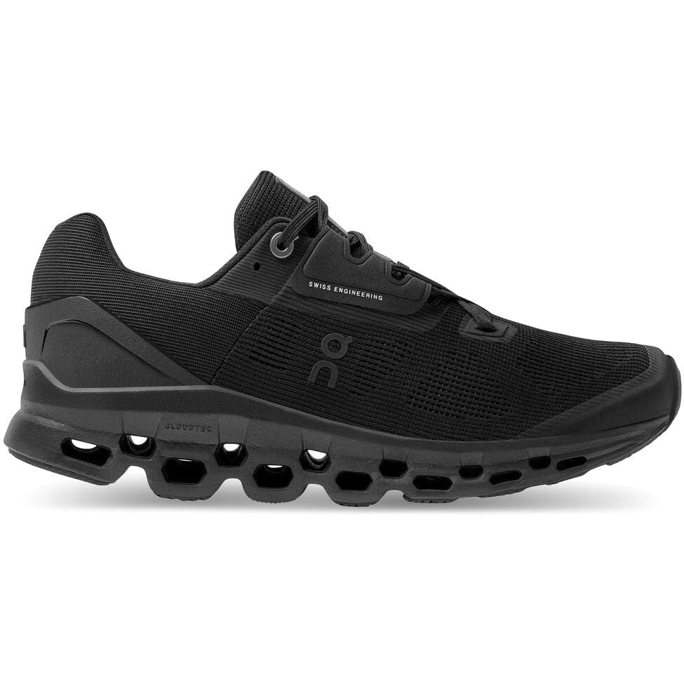 Women's On Cloudstratus, Black, 5 B Medium