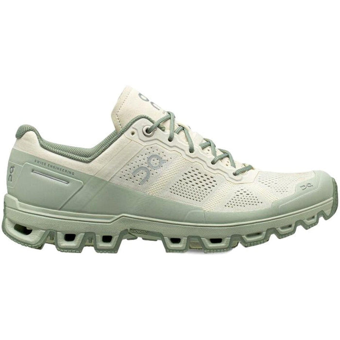 Women's On Cloudventure, White/Moss, 9 B Medium