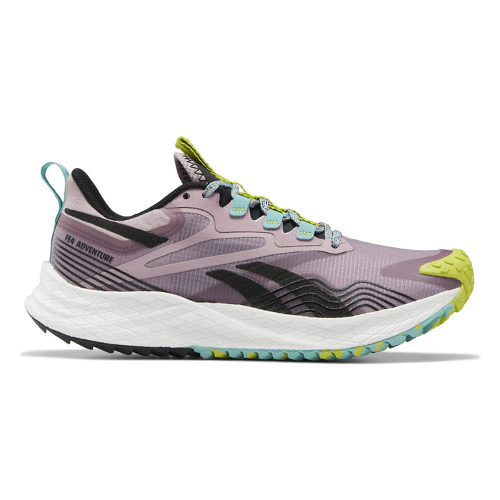 Women's Reebok Floatride Energy 4.0, Infused Lilac/Semi Classic Teal/Acid Yellow, 7.5 B Medium