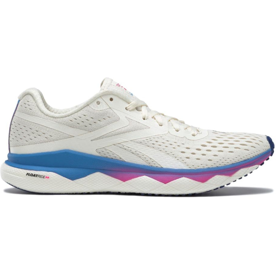 Women's Reebok Floatride Run Fast 2.0, Chalk/Proud Pink/Horizon Blue, 6.5 B Medium