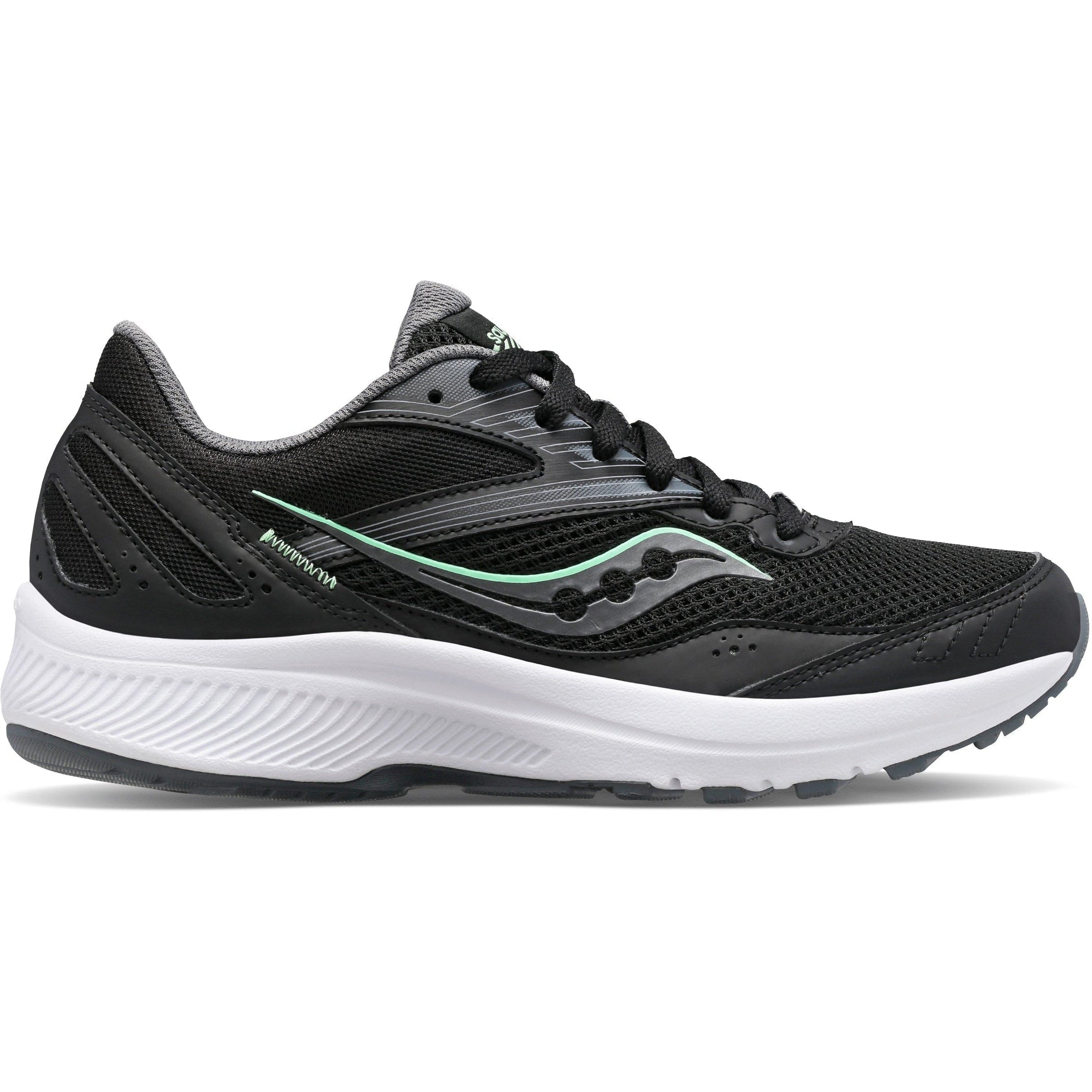 Women's Saucony Cohesion 15, Black/Meadow, 10.5 D Wide