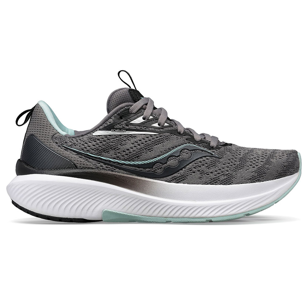 Women's Saucony Echelon 9, Charcoal/Ice, 7 B Medium