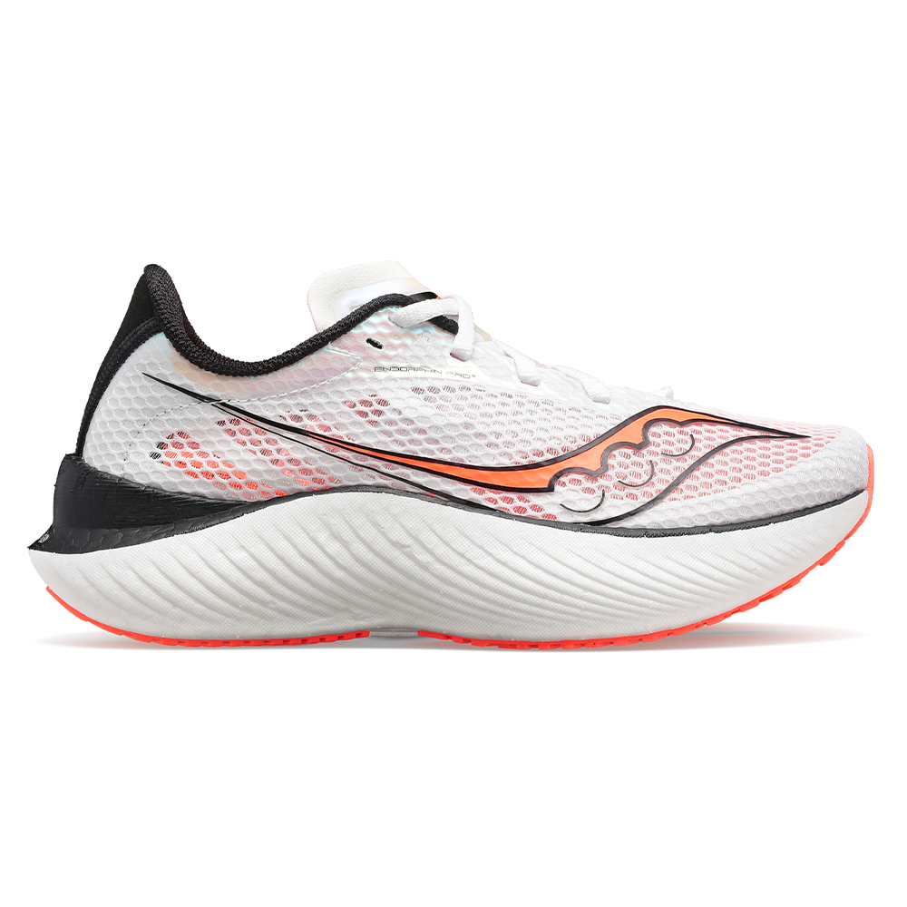 Women's Saucony Endorphin Pro 3, White/Black/Vizi, 10.5 B Medium