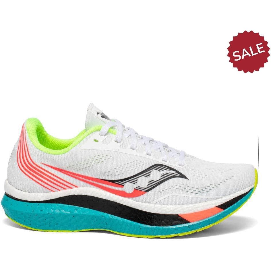Women's Saucony Endorphin Pro, White Mutant, 9 B Medium
