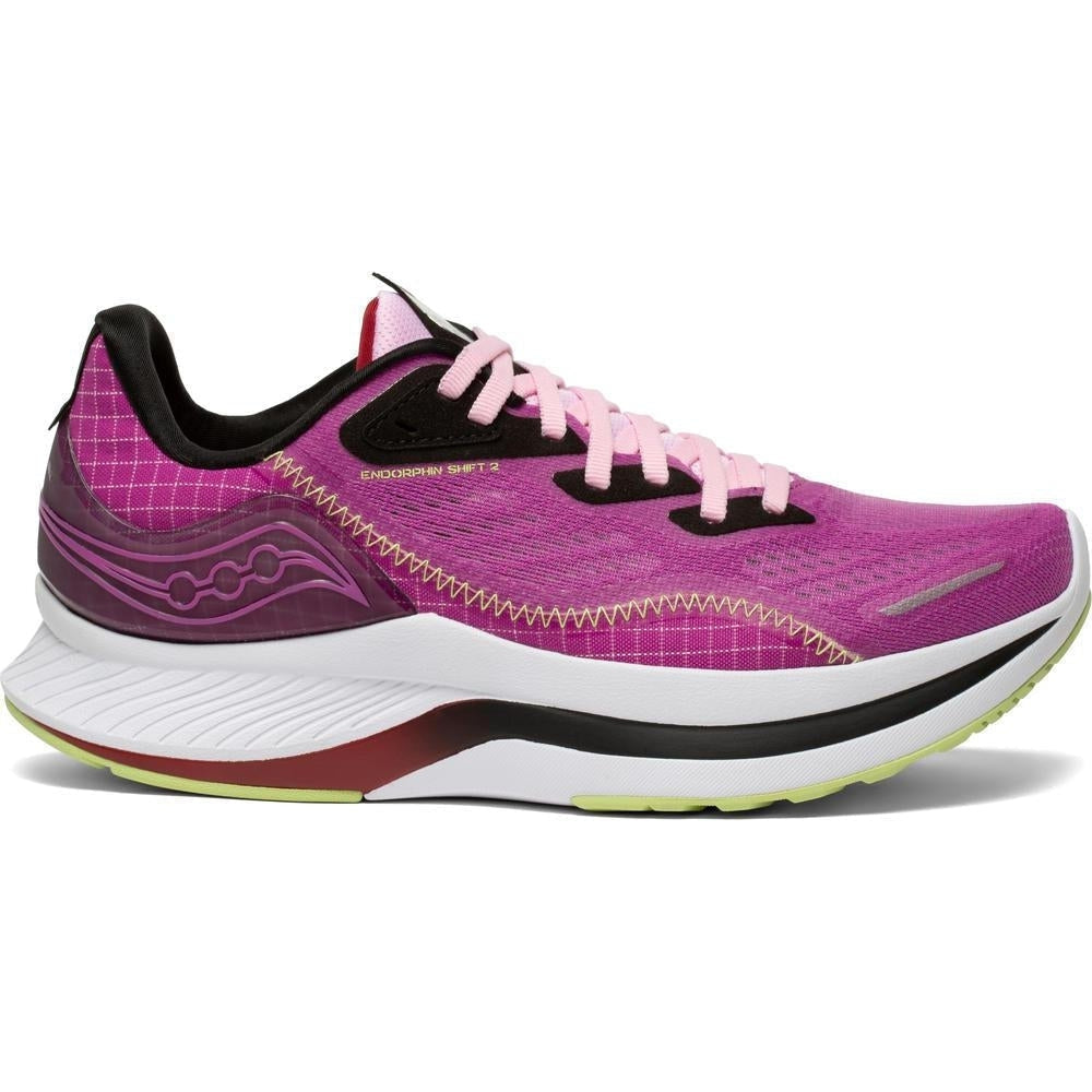 Women's Saucony Endorphin Shift 2, Razzle/Lime, 8 B Medium