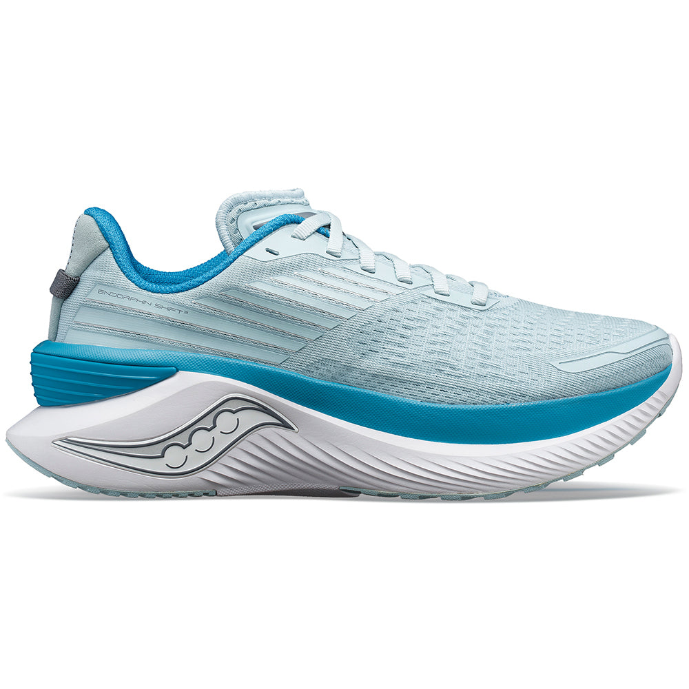 Women's Saucony Endorphin Shift 3, Glacier/Ink, 7.5 B Medium