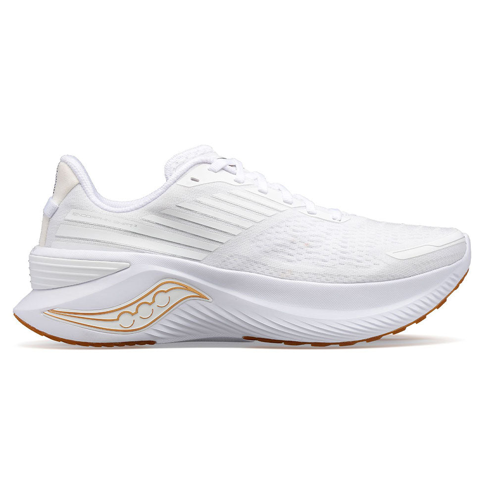 Women's Saucony Endorphin Shift 3, White/Gum, 7.5 B Medium
