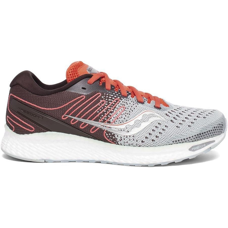 Women's Saucony Freedom 3, Sky Grey/Coral, 5.5 B Medium