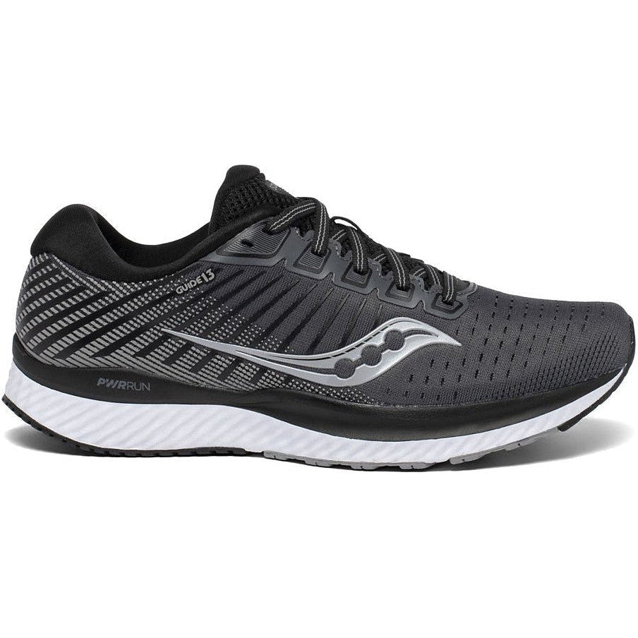 Women's Saucony Guide 13, Black/White, 12 D Wide