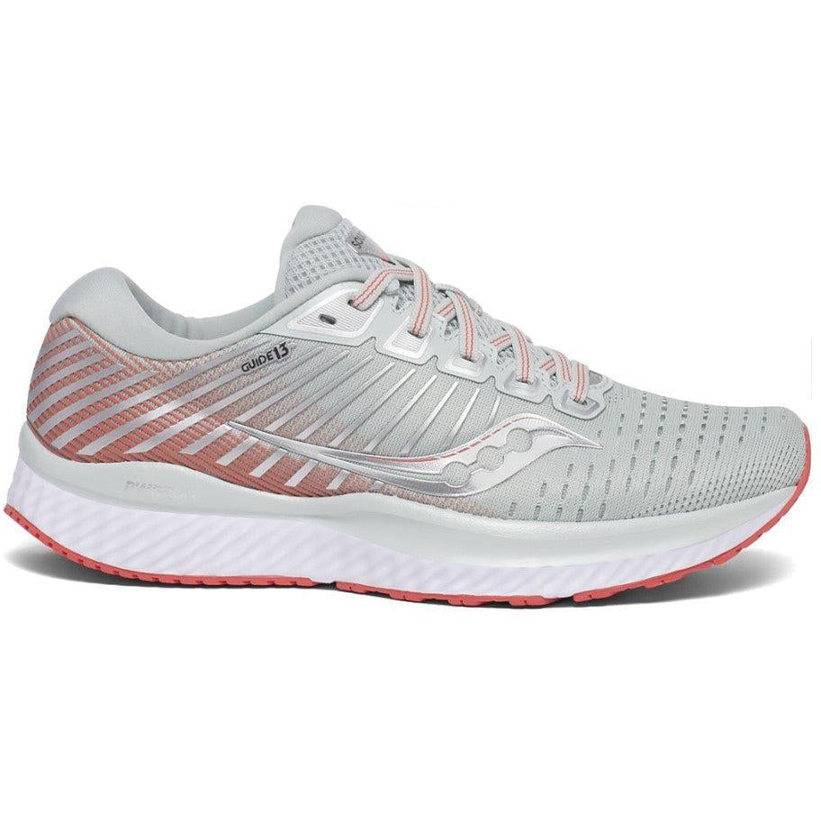 Women's Saucony Guide 13, Sky Grey/Coral, 6 B Medium
