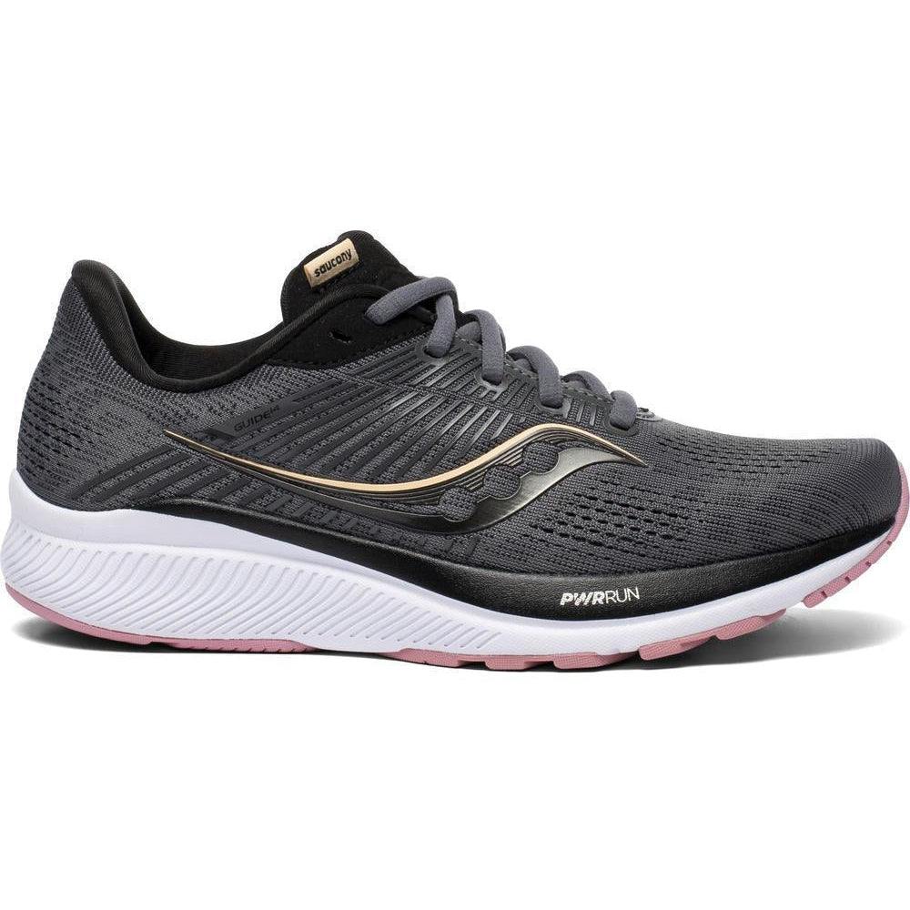 Women's Saucony Guide 14, Charcoal/Rose, 11 D Wide
