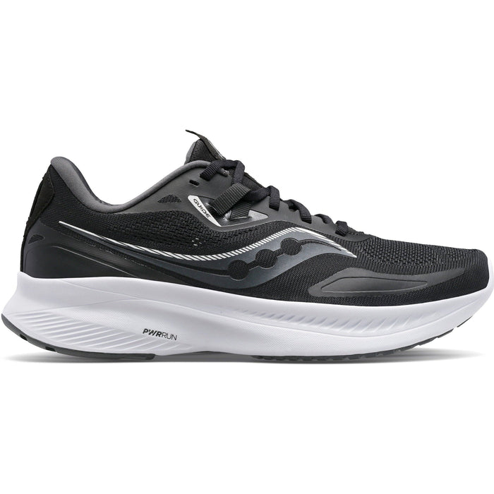 Women's Saucony Guide 15, Black/White, 5.5 D Wide