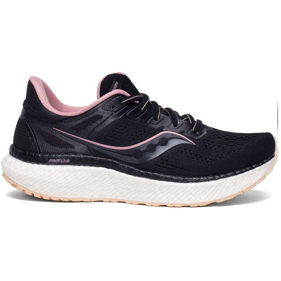 Women's Saucony Hurricane 23, Black/Rosewater, 9 B Medium